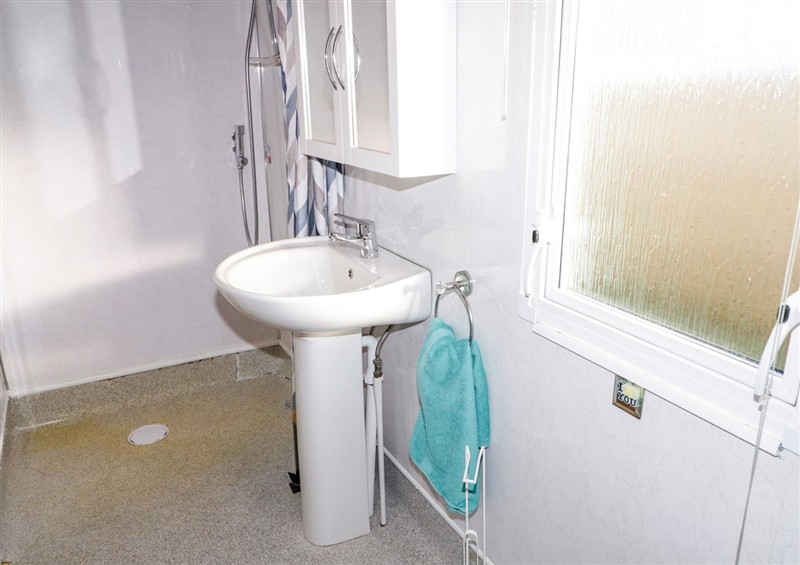 This is the bathroom at Meric Stone Holiday Lets Caravan 2, Benone near Castlerock