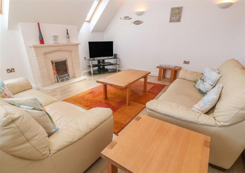 Living room at Meridian, Carbis Bay, Cornwall