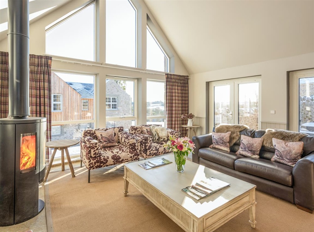 Living area at Merlin Steading in Logiealmond, near Crieff, Perthshire