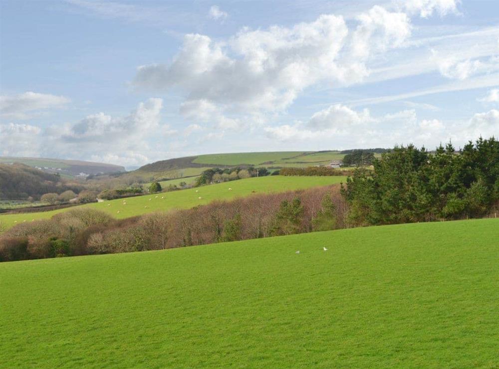 Far-reaching countryside views at Merlin View in St Mawgan, near Newquay, Cornwall