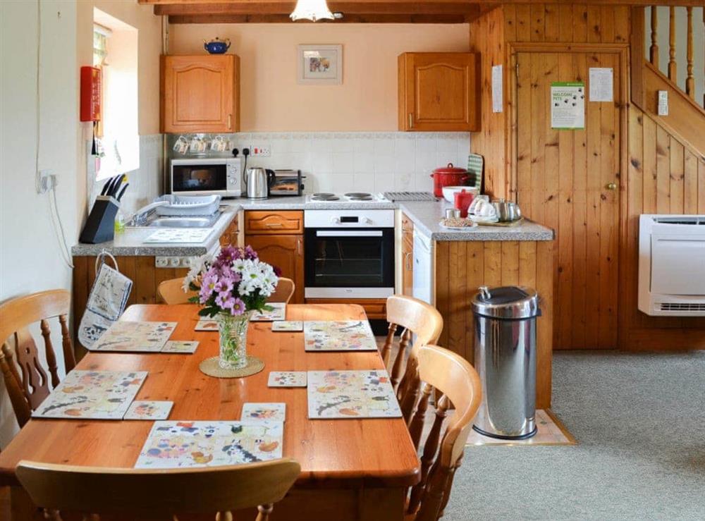 Lovely country-style dining area at Merlin View in St Mawgan, near Newquay, Cornwall