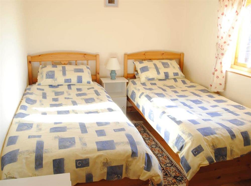 Twin bedded room at Merlin View in St Mawgan, near Newquay, Cornwall
