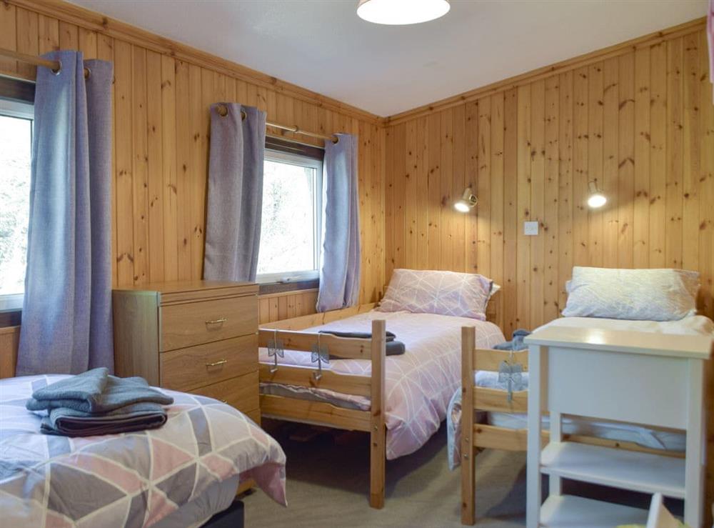Triple bedroom at Merlins Cabin in Cenarth, near Newcastle Emlyn, Dyfed
