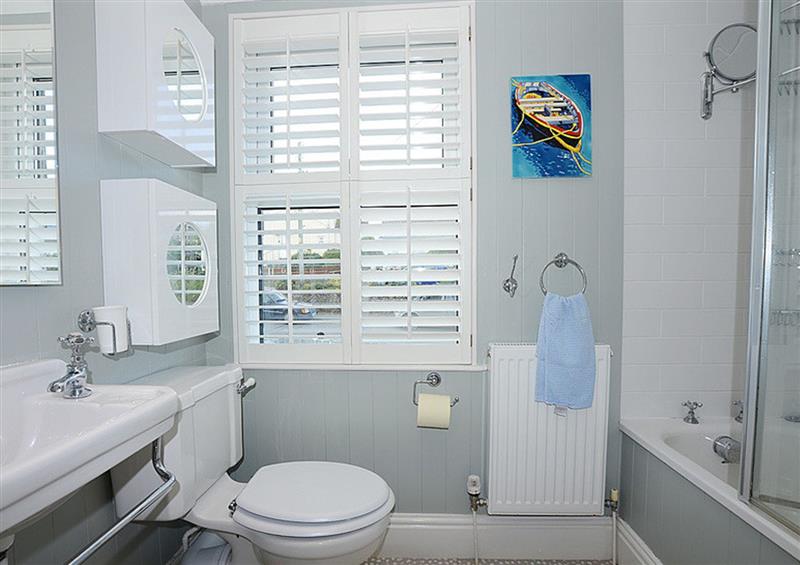The bathroom at Merlins View, Port Isaac