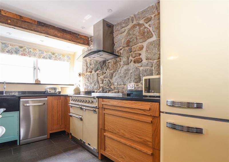 This is the kitchen at Mermaid Cottage, Mousehole