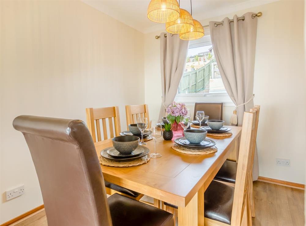 Dining room at Mermaid View in Balintore, Ross-Shire