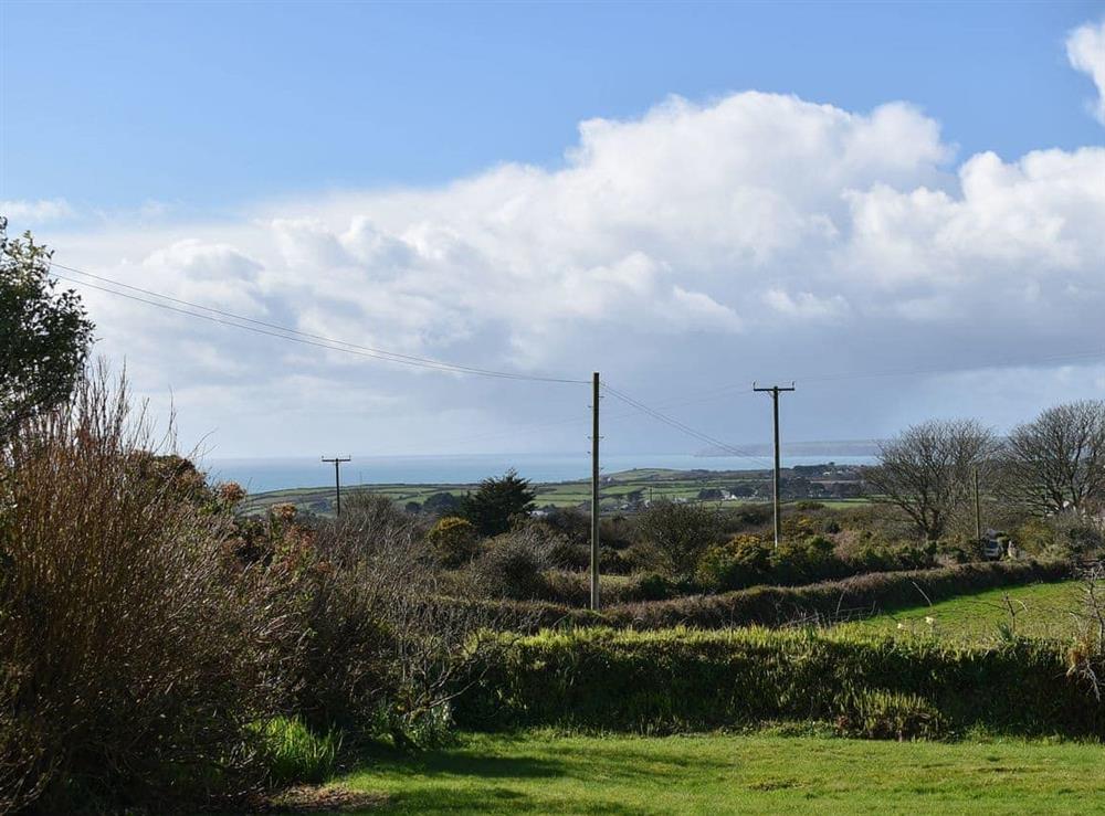The well tended garden provides an ideal vantage point at Merriview in Balwest, near Marazion, Cornwall