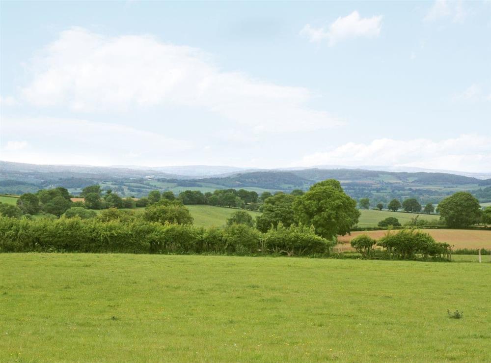 Panoramic views of the countryside at Merryview Bungalow in Orcop, near Hereford, Herefordshire