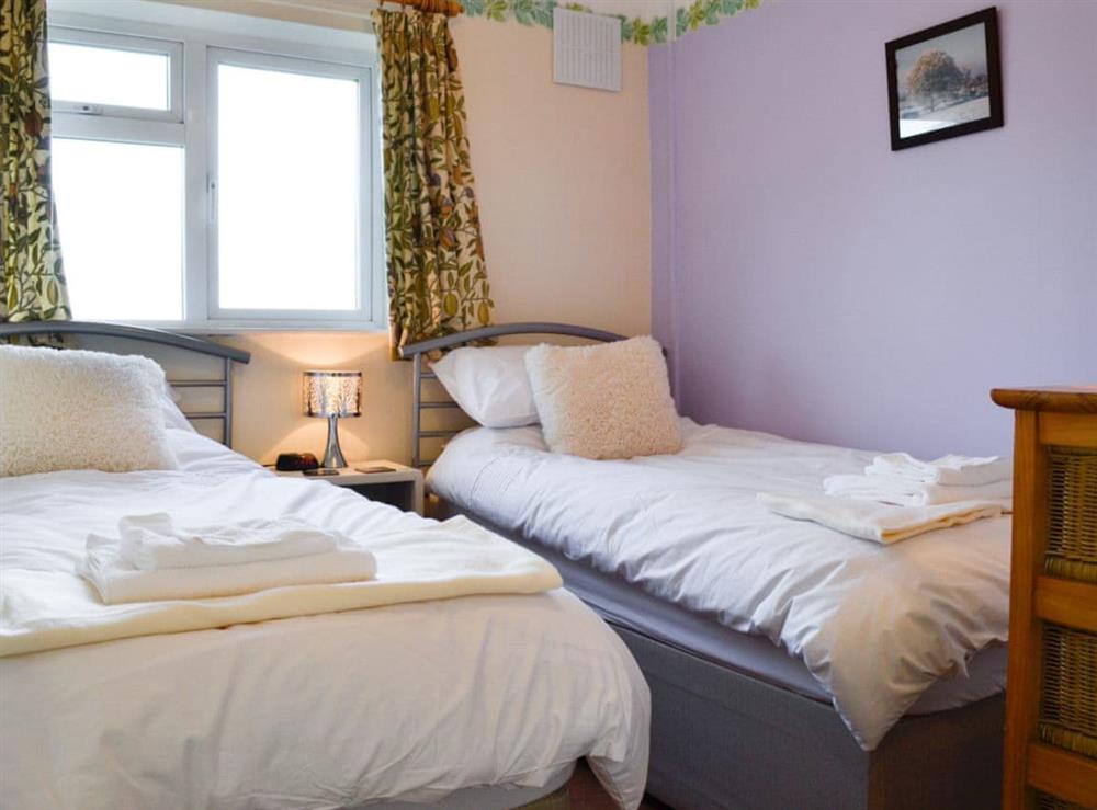 Twin bedroom at Merryview Bungalow in Orcop, near Hereford, Herefordshire