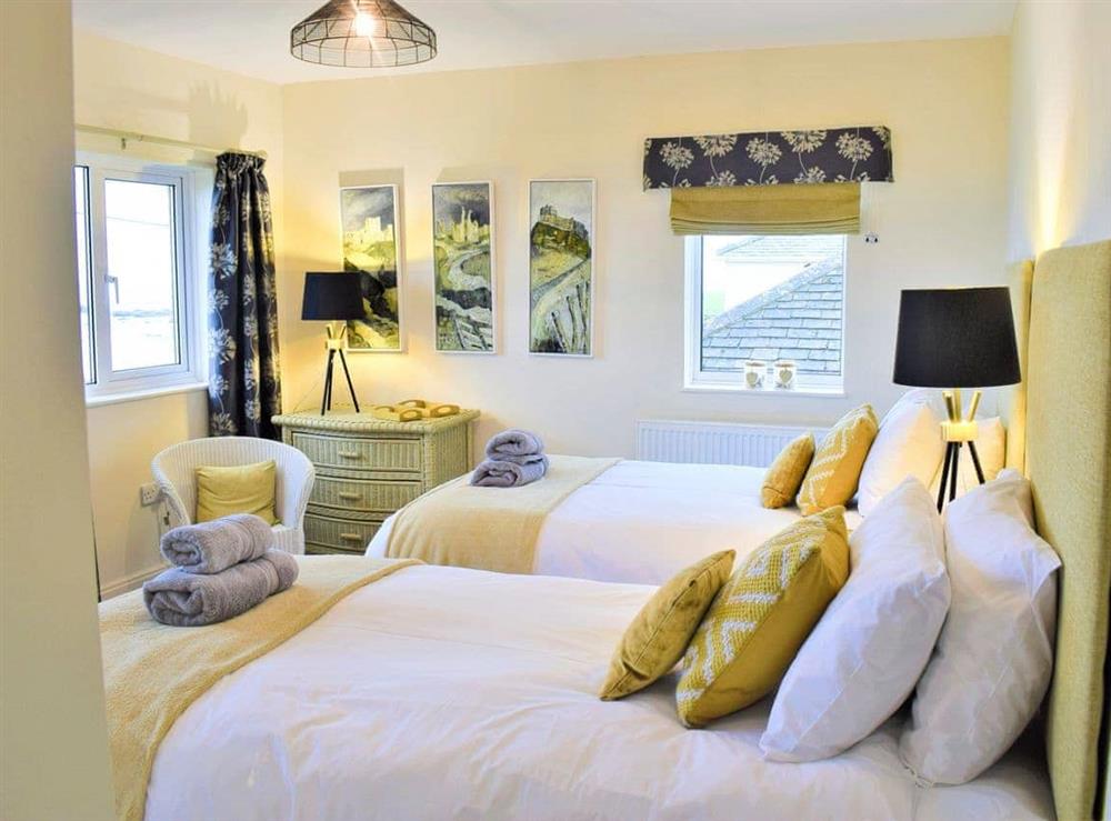 Twin bedroom at Merrywind in Chathill, Northumberland