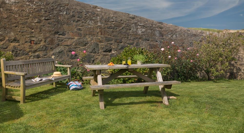 Garden area at Meudwy in Pwllheli, Gwynedd