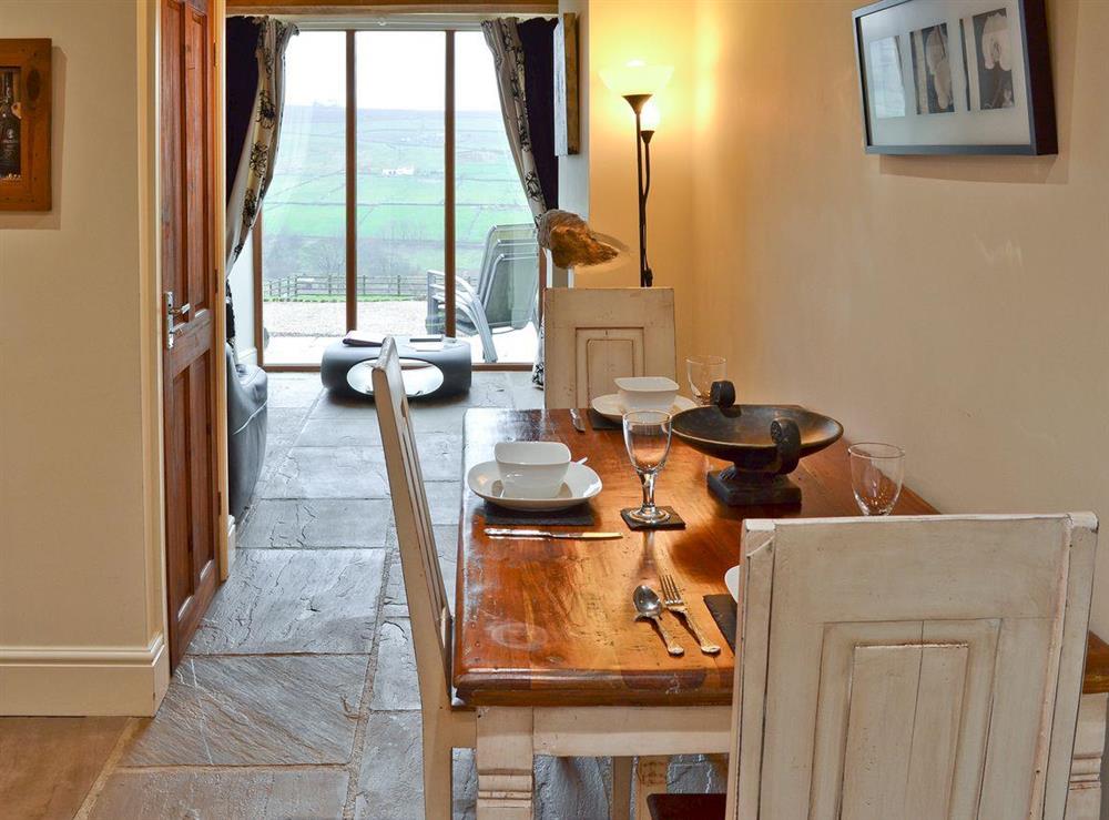 Dining area at Mia Cottage in Buckley Green, near Haworth, Yorkshire, West Yorkshire