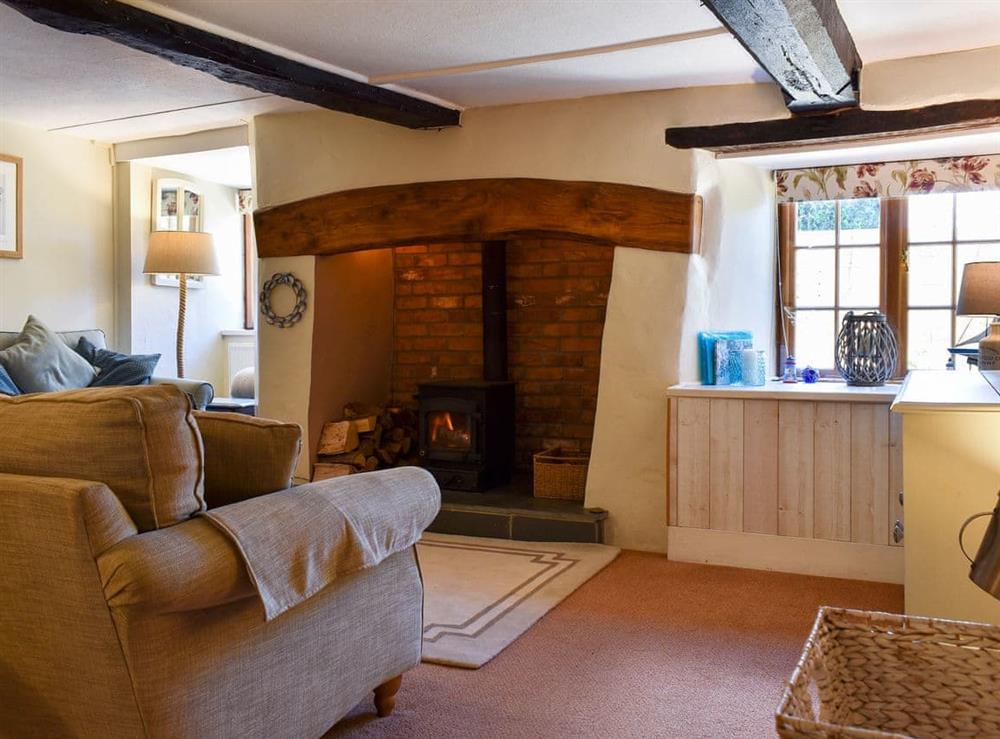 Living area at Michaelmas Cottage in Braunton, Devon