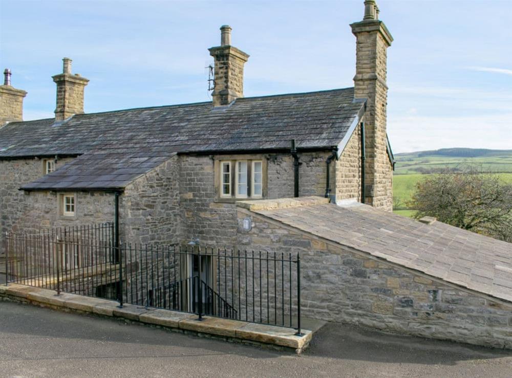 Rear of the property with stairs to the entrance at Micklethorn in Broughton, near Skipton, North Yorkshire