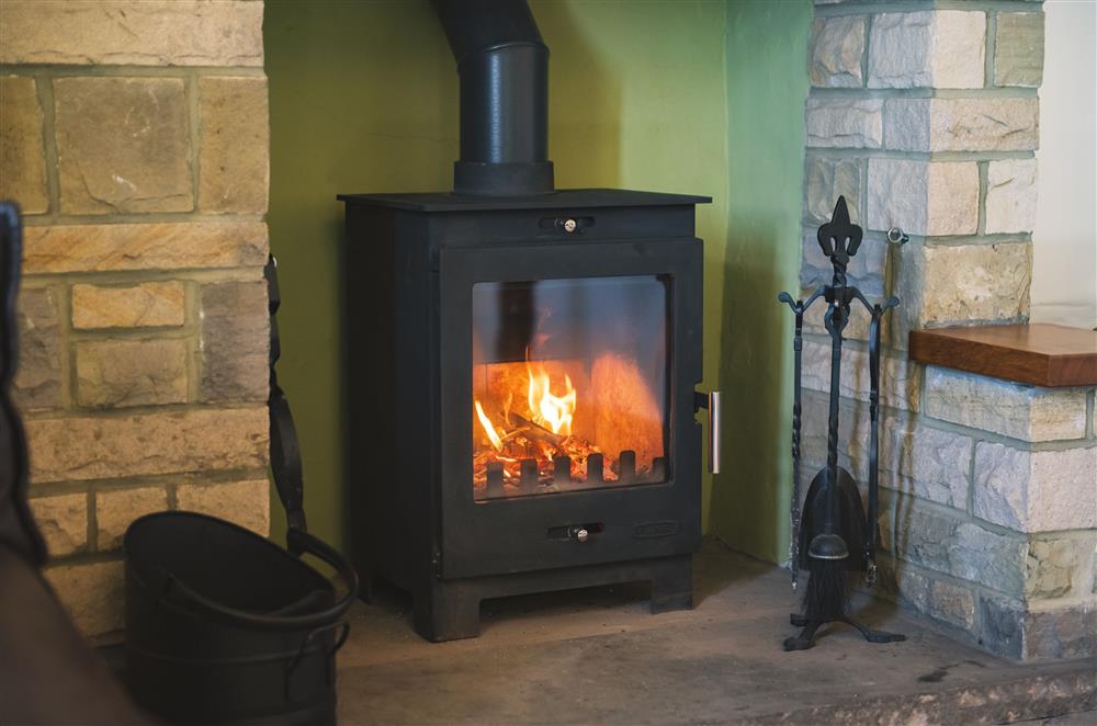 The cosy wood burning stove at Middehus, Leyburn, North Yorkshire