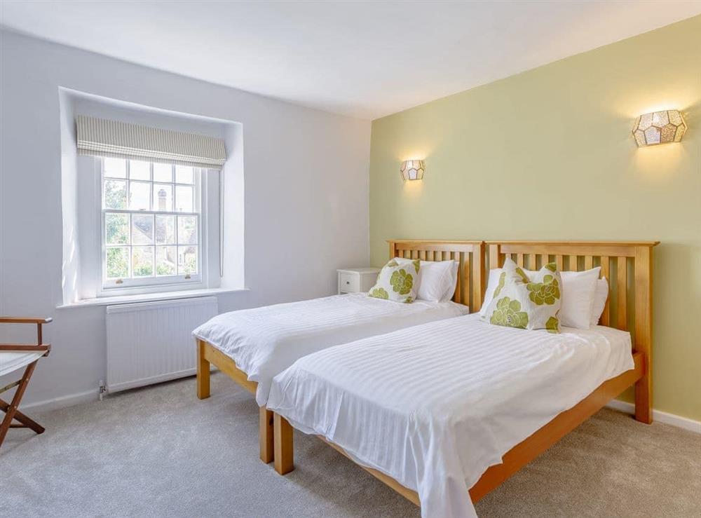 Twin bedroom at Middle Cottage in Easton on the Hill, near Stamford, Northamptonshire