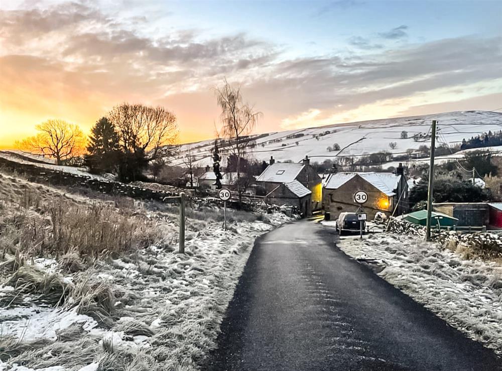 Driveway at Middle Cottage in Lofthouse, near Pateley Bridge, North Yorkshire