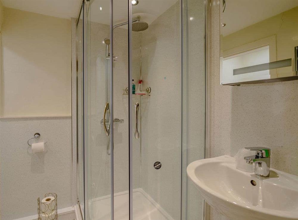 En-suite shower at Middle Cottage in West Burton, near Leyburn, North Yorkshire
