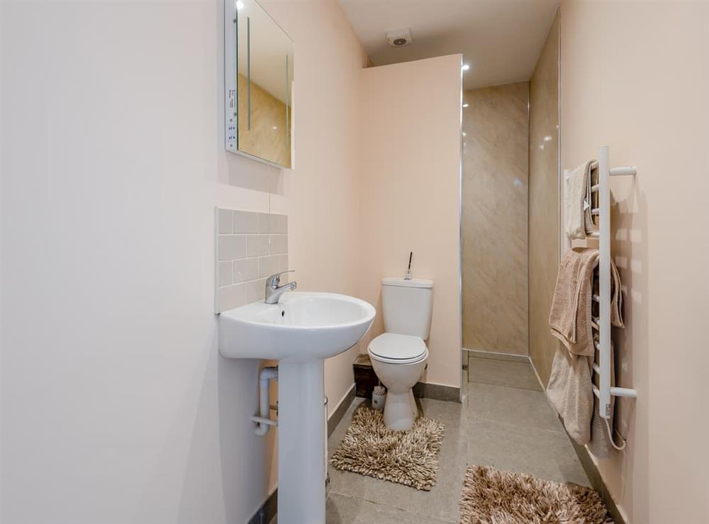 Shower room at Middle Cottage in Westbury, near Shrewsbury, Shropshire