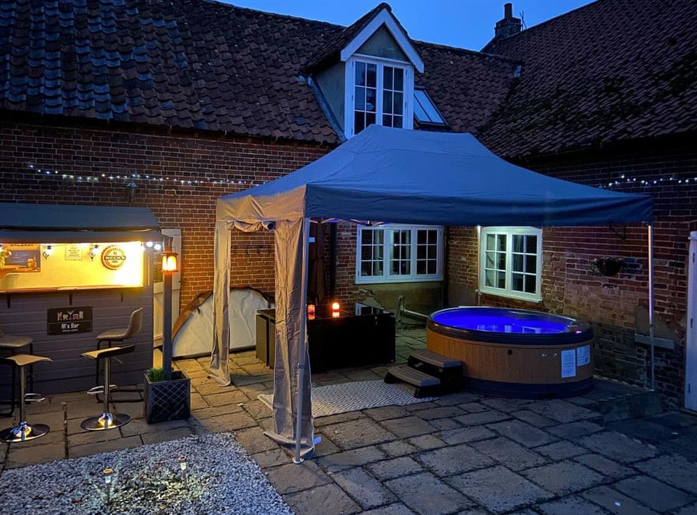 Hot tub at Middle Farm in East Harling, near Thetford, Norfolk