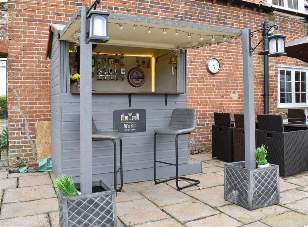 Outdoor bar at Middle Farm in East Harling, near Thetford, Norfolk