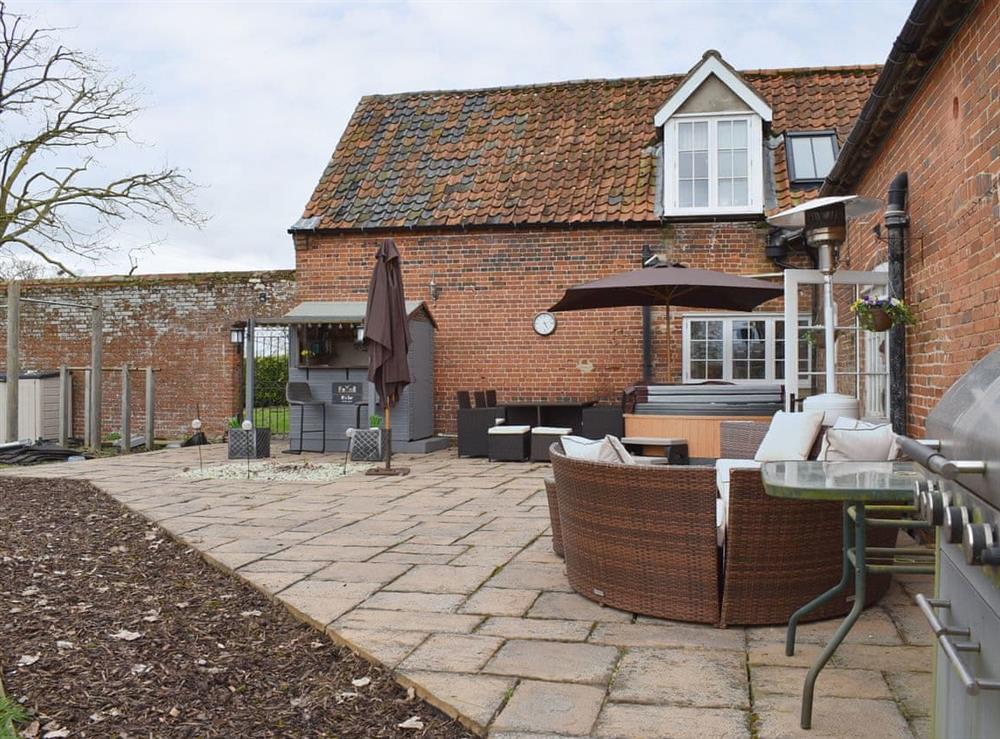 Patio at Middle Farm in East Harling, near Thetford, Norfolk