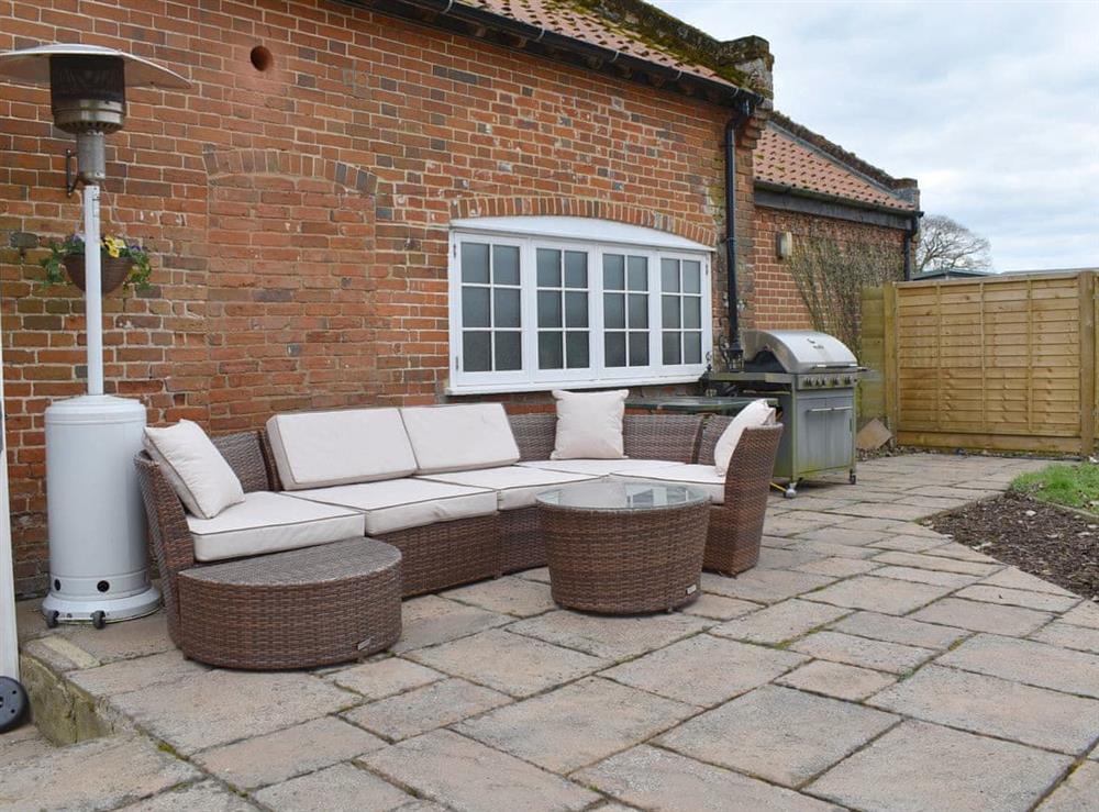 Sitting-out-area at Middle Farm in East Harling, near Thetford, Norfolk