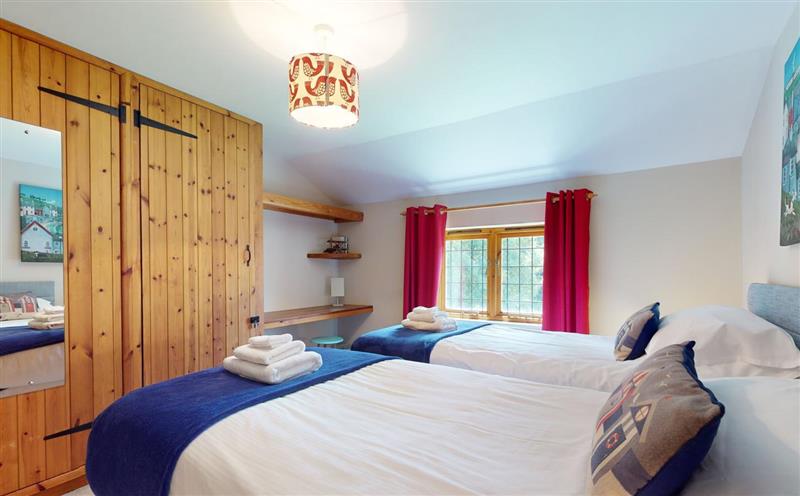 One of the 5 bedrooms at Middle Stolford Cottage, Nr Watchet