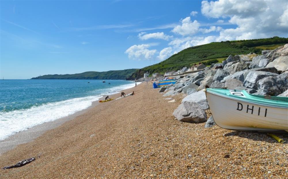 The beach is a pebbles throw from marvellous Middlecombe Lodge at Middlecombe Lodge in Beesands