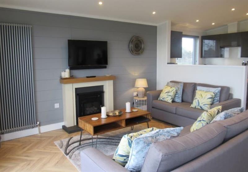 Living area in the Exmoor View at Midsomer Lodges in Midsomer House, East Compton
