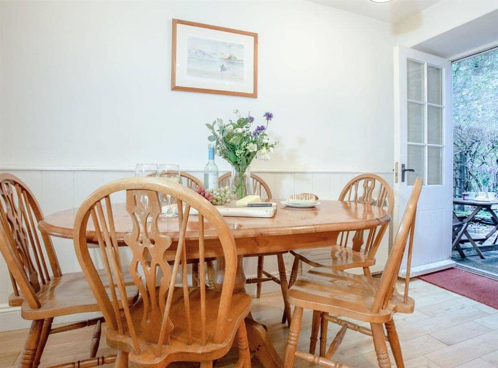Dining Area at Milbourne Cottage in Bow Creek, Nr Totnes, South Devon., Great Britain