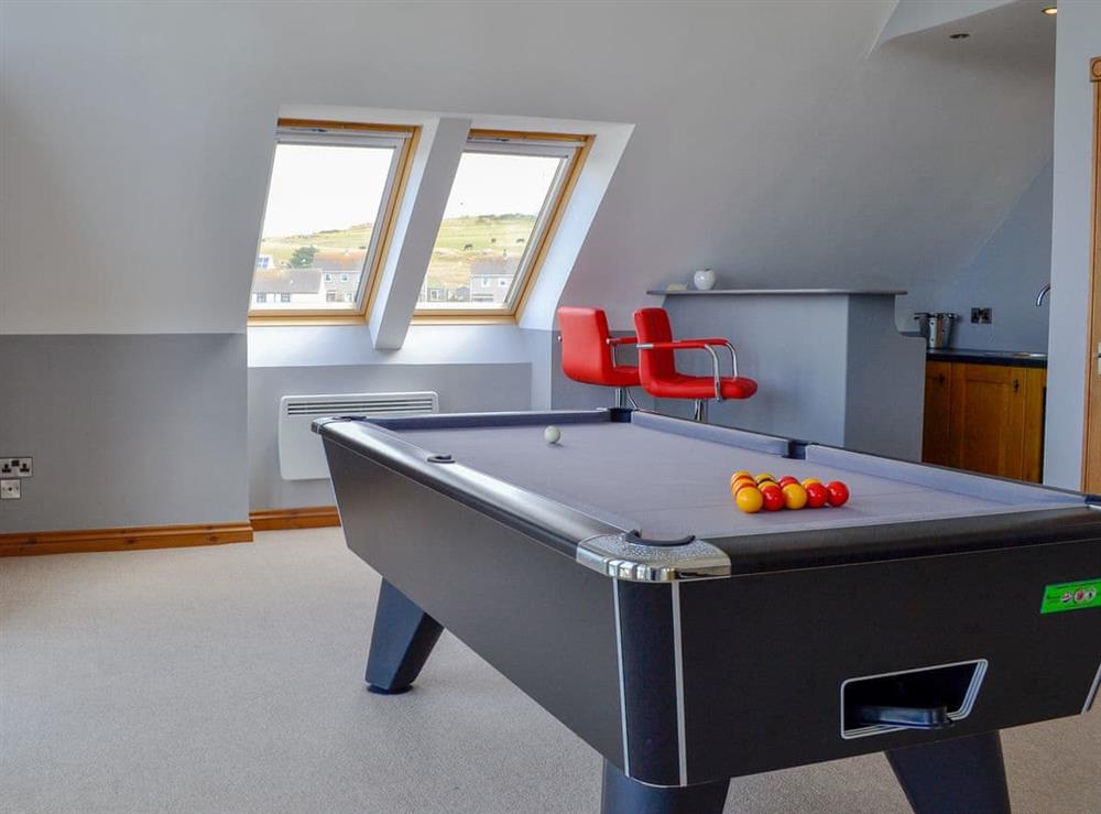Entertaining pool table in the living area at No 7 Military Drive, 