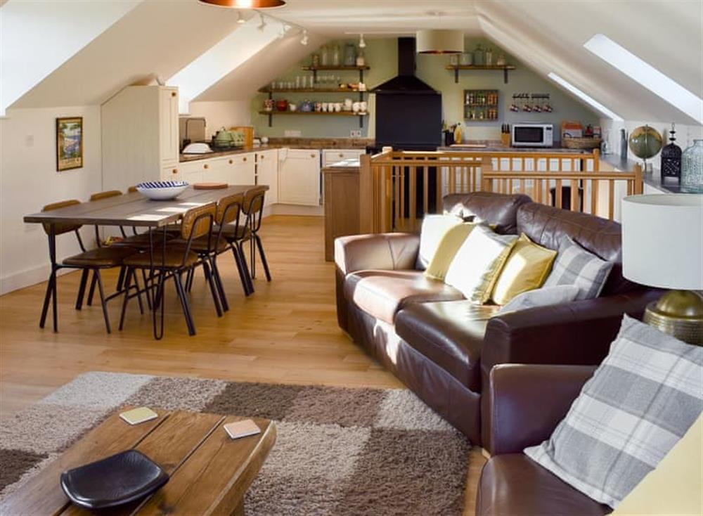 Well presented open plan living space at Milkmaids in Polbathic, near Looe, Cornwall
