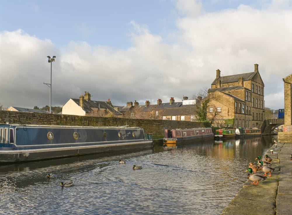 Skipton canal at Mill Cottage in Clitheroe, Lancashire