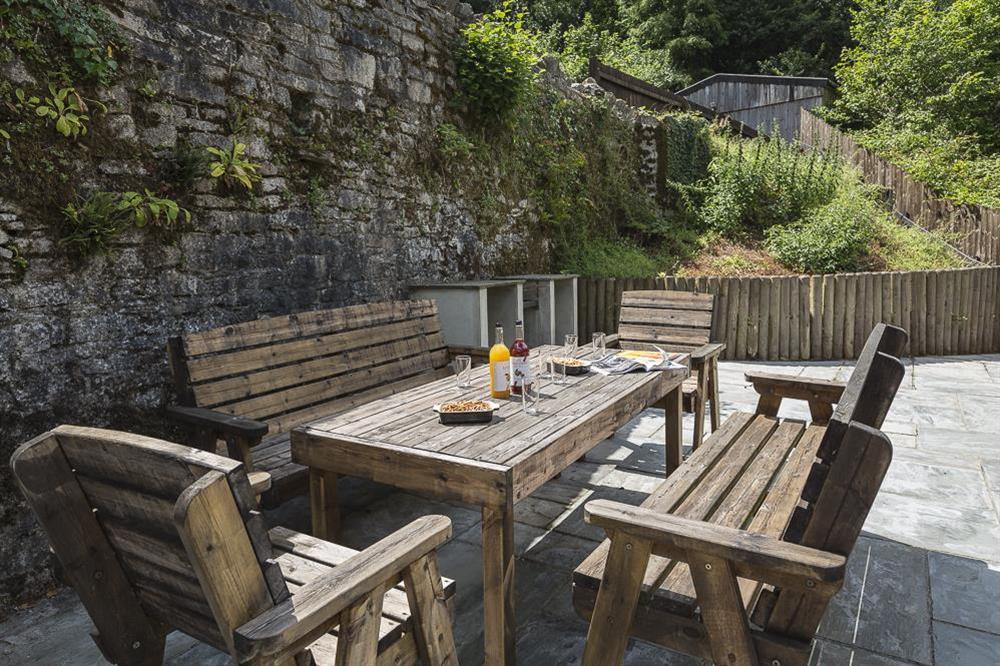 Furnished terrace with built-in barbeque available at Mill Grange in , Dartmouth
