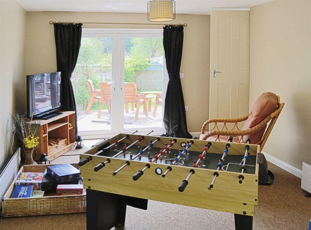 Games room at Mill Haven in Dunster, near Minehead, Somerset
