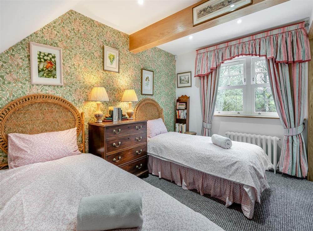 Twin bedroom at Mill Hill Cottage in Lamington, near Biggar, Lanarkshire