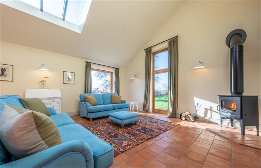 Sitting room with wood burning stove