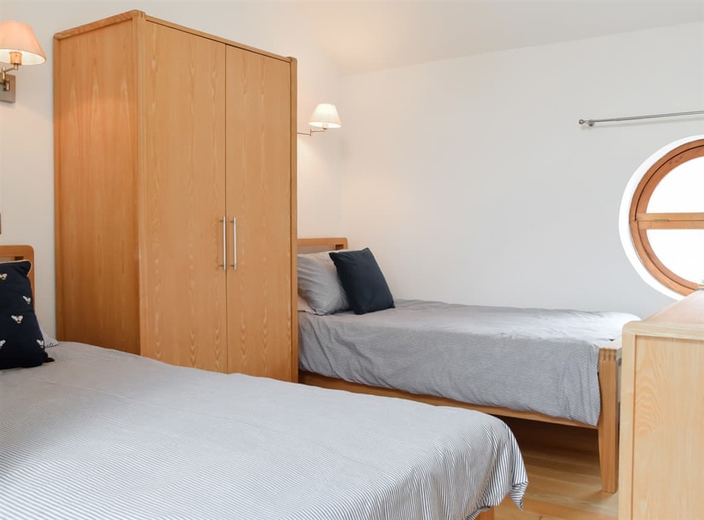 Twin bedroom at Mill House Barn in Warmingham, Sandbach, Cheshire