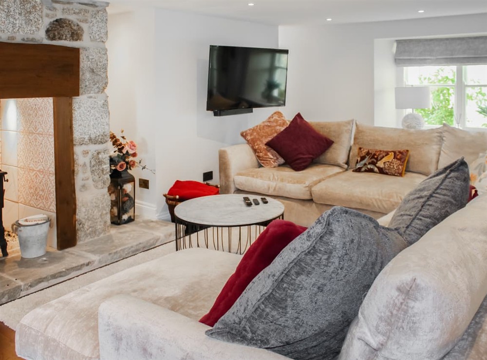 Living room at Mill House in Falmouth, Cornwall
