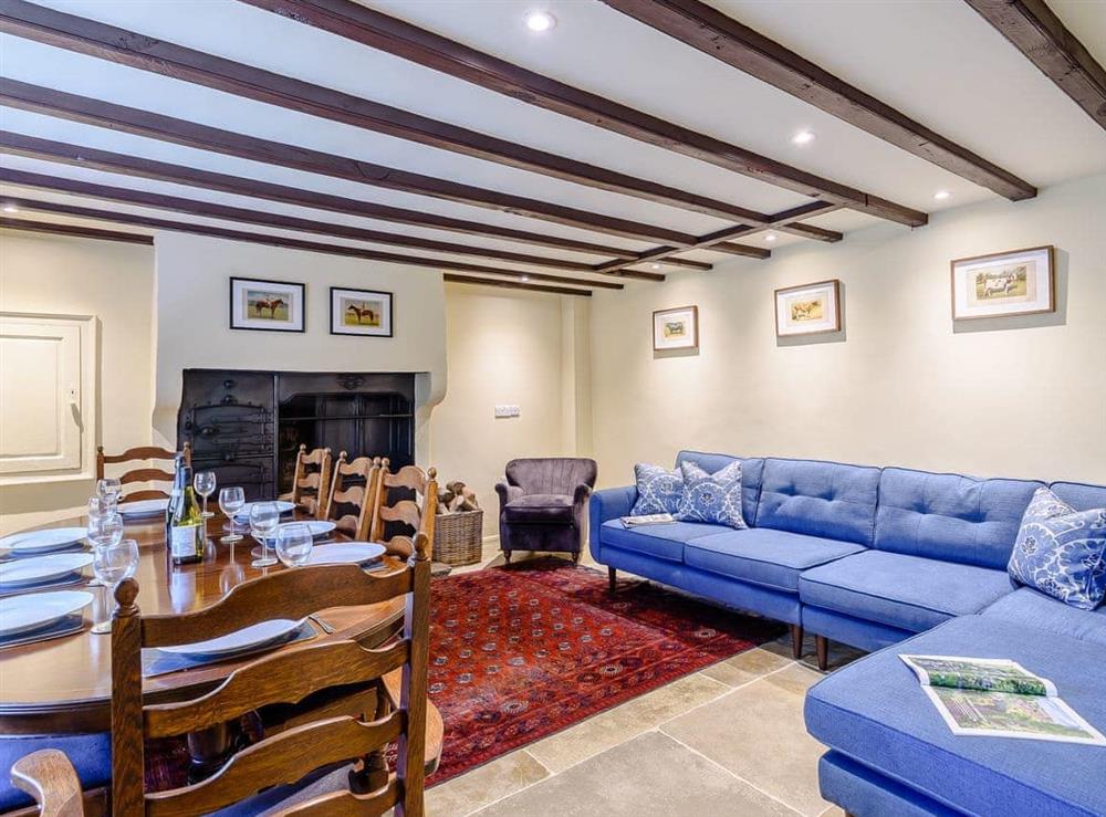Living room/dining room at Mill House in Hawnby, near Helmsley, North Yorkshire