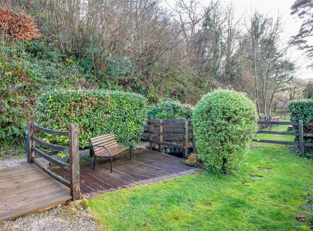 Garden at Mill Leat in Bow Creek, Nr Totnes, South Devon., Great Britain