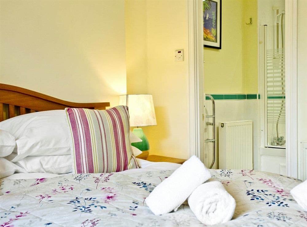 Comfortable double bedroom with en-suite (photo 3) at Mill Lodge in Bow Creek, Nr Totnes, South Devon., Great Britain