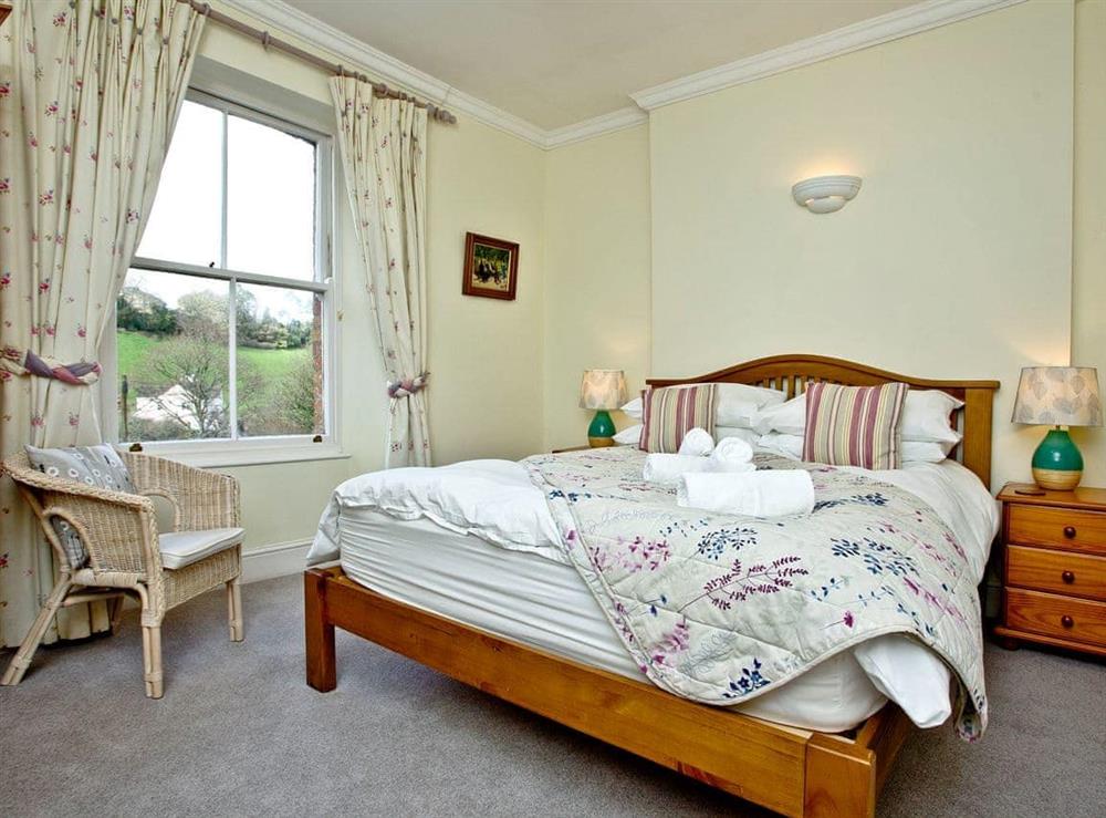 Comfortable double bedroom with en-suite at Mill Lodge in Bow Creek, Nr Totnes, South Devon., Great Britain
