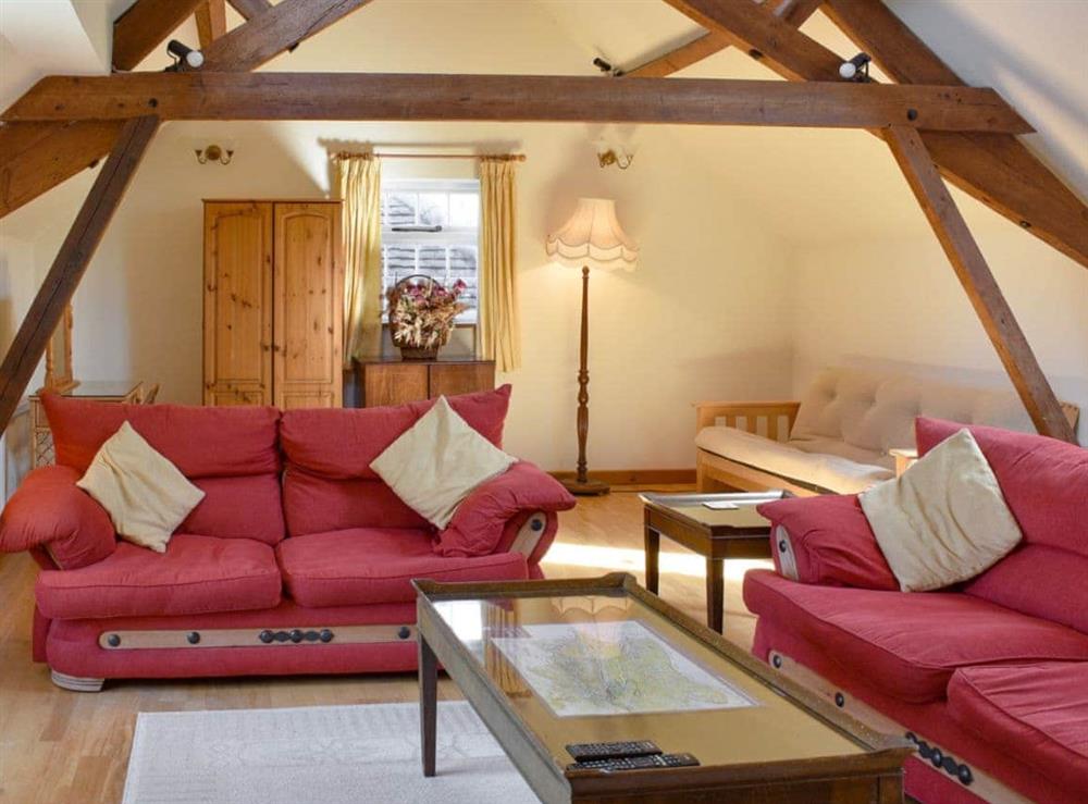 Spacious living room at Mill Pond Cottage in Bere Regis, Dorset