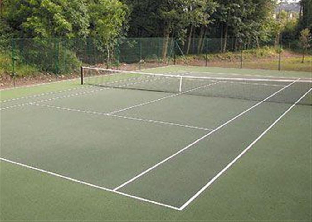 Tennis court at Mill Pool in Great Torrington, North Devon., Great Britain
