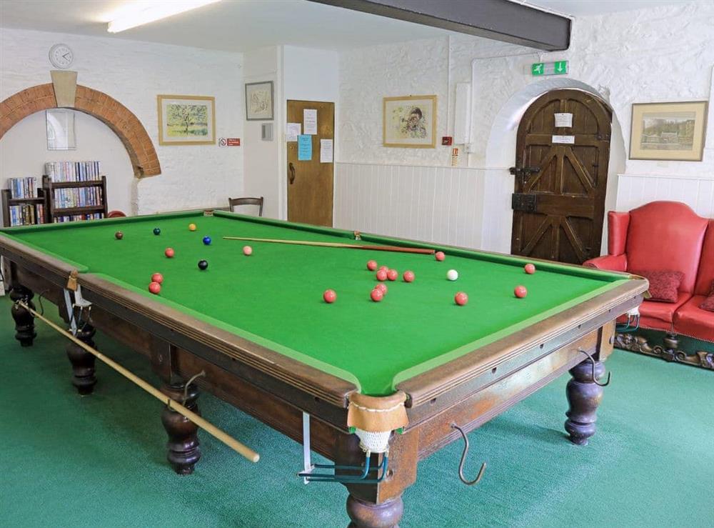 Snooker room at Mill Spring in Bow Creek, Nr Totnes, South Devon., Great Britain