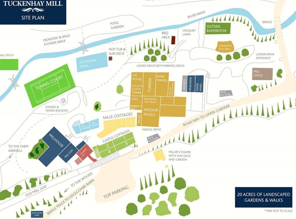 Tuckenhay Mill Site Plan at Mill Spring in Bow Creek, Nr Totnes, South Devon., Great Britain