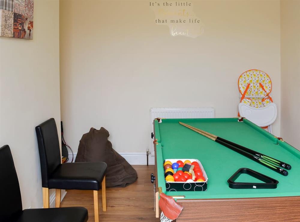 Games room at Mill View House in Scarborough, North Yorkshire