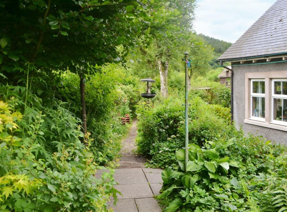 Garden and grounds at Mill Wheel Cottage in Glenmidge, near Dumfries, Dumfries & Galloway, Dumfriesshire
